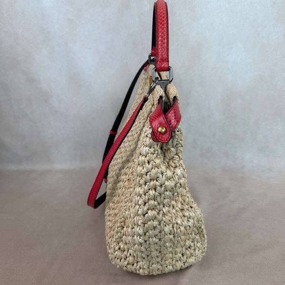 Fendi Peekaboo XL Python and Raffia Bag Rare - Picture 5 of 17